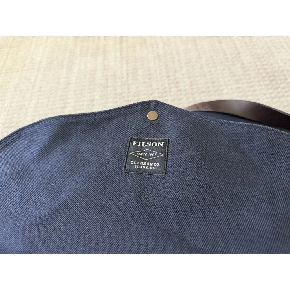 Filson 258 Rugged Twill Padded Computer Bag - Navy - Made In USA - Rare